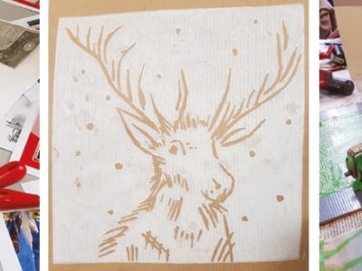 Christmas Lino Printing Workshop with Royal Masonic School