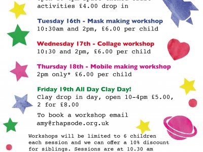 February half term workshops at Dot to Dot