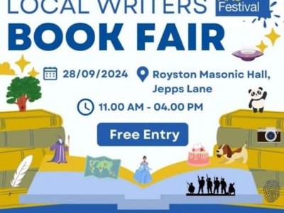 I will be at the Royston Book Fair