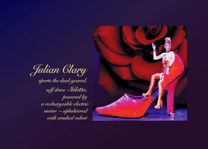 car-tooon -  Julian Clary in Stilleto car