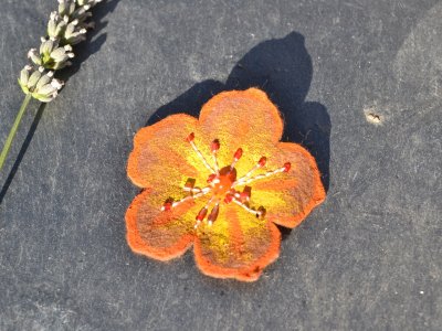 Embroidered brooch making