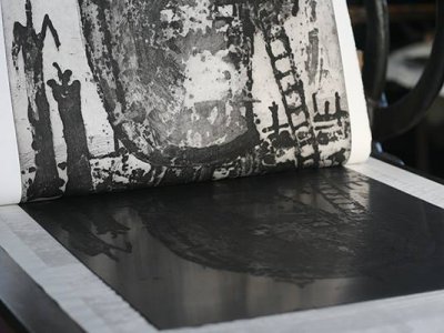 February PTK printmaking demo- Large-Scale Aluminium Etching