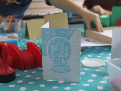 Festive Lino Printing at Crafty Praxis