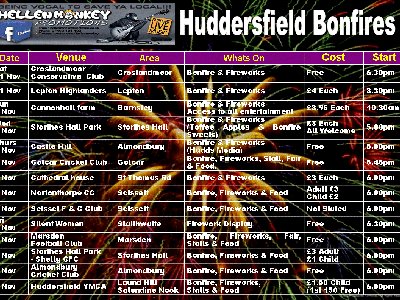 Huddersfield bonfires