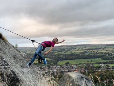 Outdoor aerial dance performance - Holmfirth Arts Festival