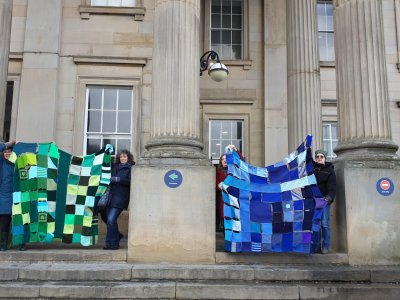 The Big Rainbow Knit Installation