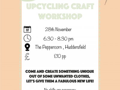 Upcycling craft workshop x Oxfam Online Batley