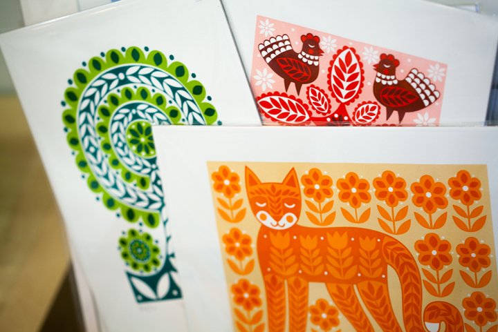 Screen prints by Karoline Rerrie