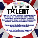 Britains Got Talent - Producers in Torbay