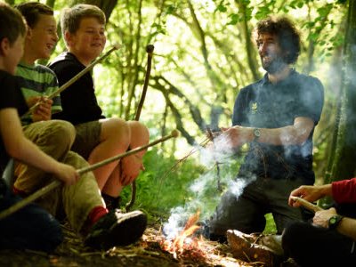 Cook on a campfire