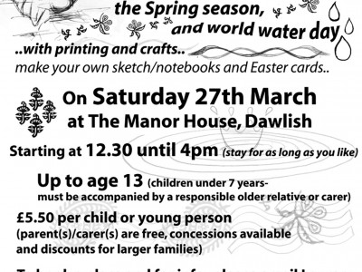 Dawlish Art Hub creative workshop at the Manor House, Dawlish