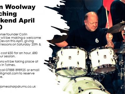 Drum Tuition with Colin Woolway, Totnes, April 2020