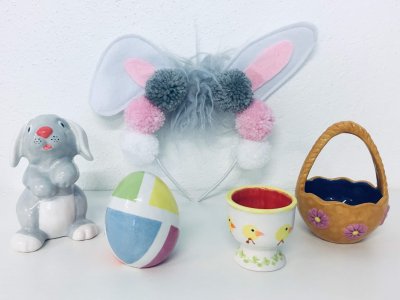 Kids craft - Bunny Pom Pom Ears & Pottery Workshop