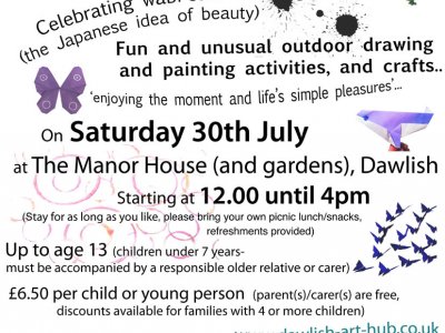 -wabi-sabi- @Dawlish Art Hub- big outdoor painting and origami!