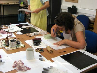 Workshop: Printmaking without a Press. Tutor: Deborah Treliving 