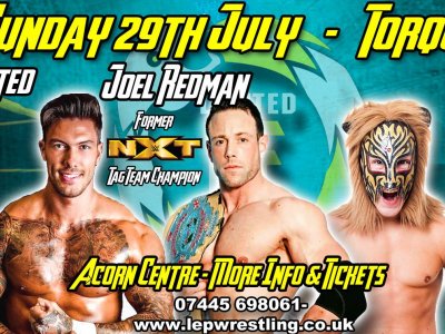 Wrestling Torquay - ITV Love Island Star Adam Maxted & WWE Star