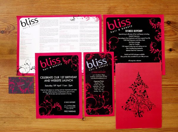 Bliss Hair and Beauty Salon Branding