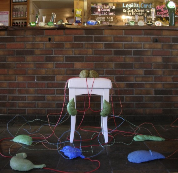 Brain on a Bar Stool: Left Something Behind? Cast glass (2008)