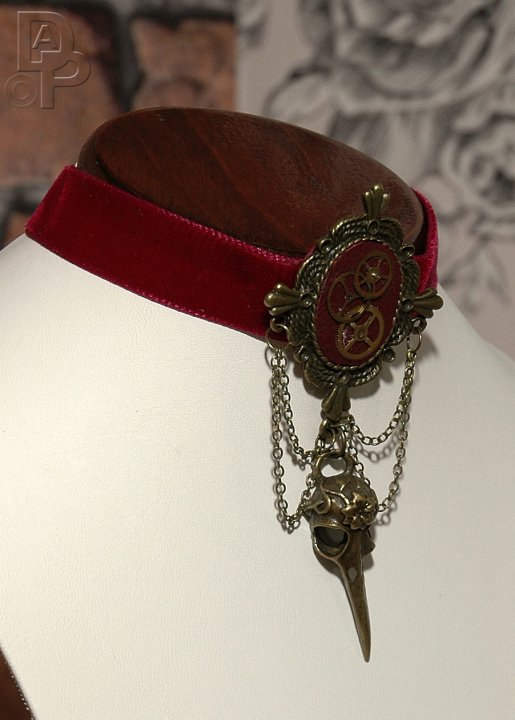 Burgundy Velvet Choker