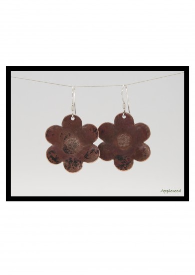 Copper Daisy Earrings. 2