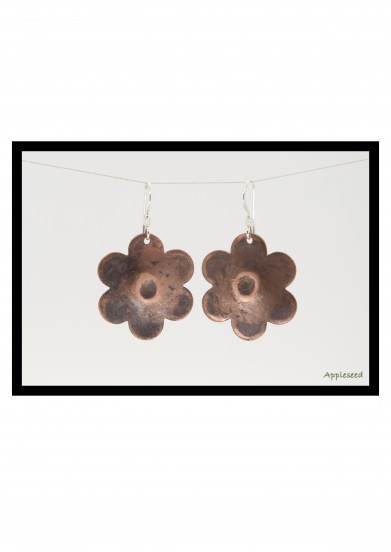 Copper Daisy Earrings