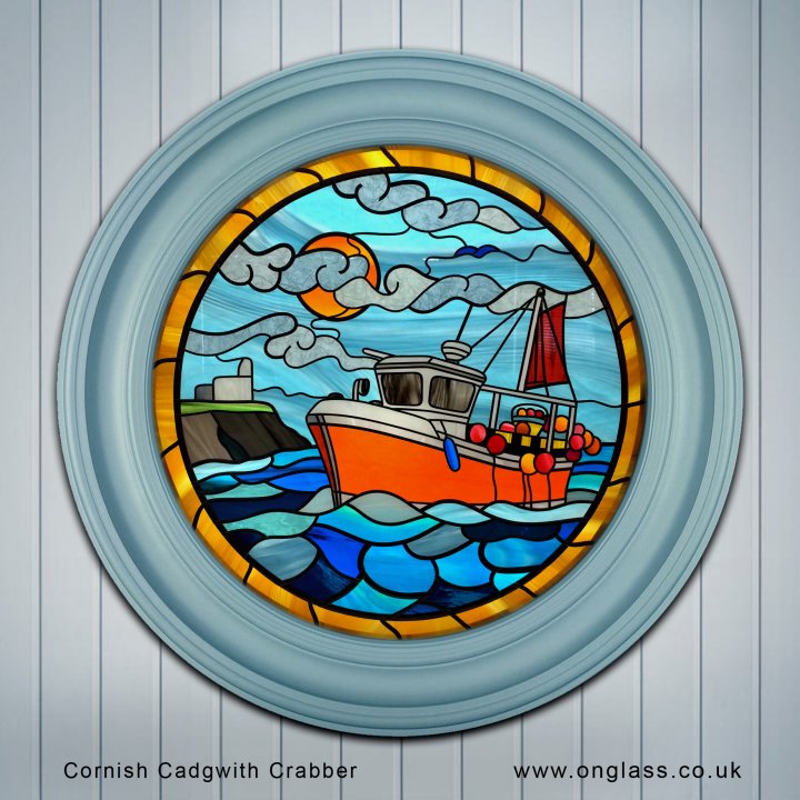 stained glass round window