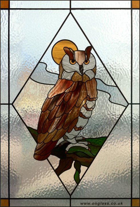 Eagle Owl bird window.