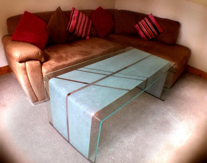 Glass coffee table design