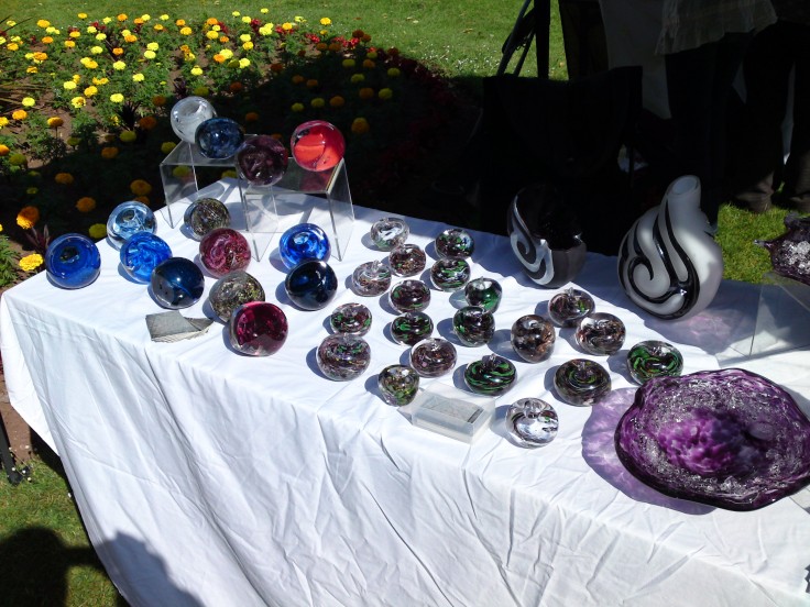 glass work at the arts market