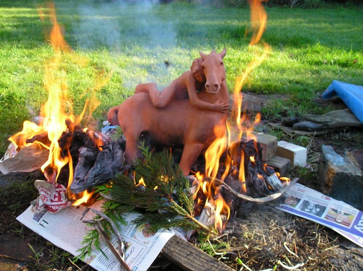 Horse and Rider being smoked