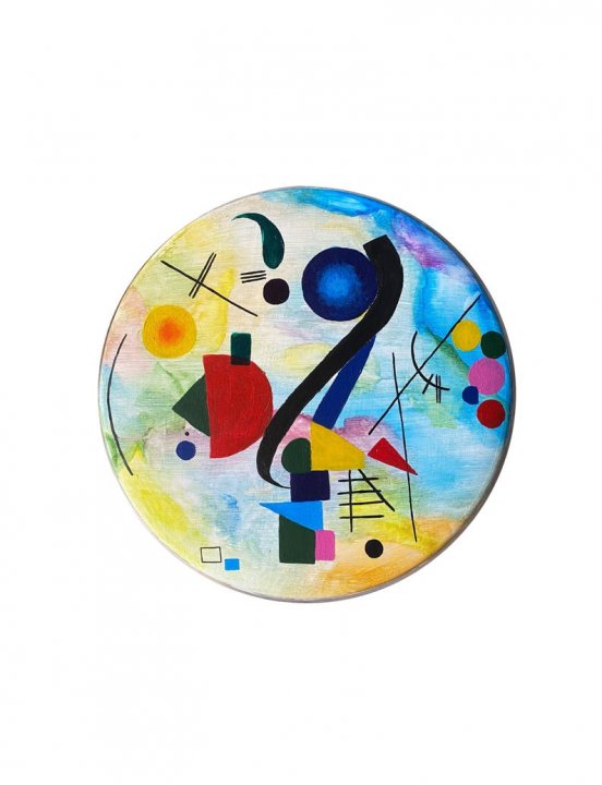 Kandinsky Inspired Drumhead Painting