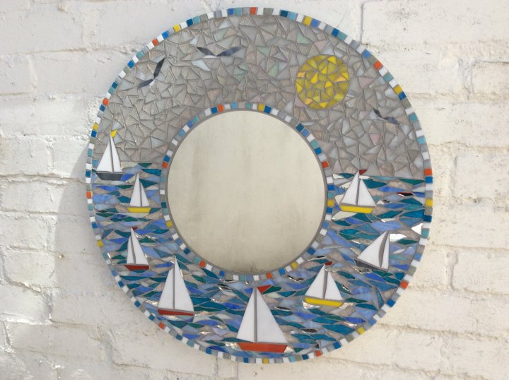 Large round boaty mirror