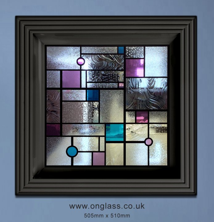 Mondrian stained glass window design