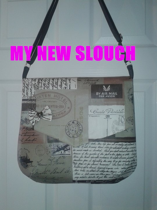 SLOUCH BAG - VINTAGE POSTCARDS NATURAL