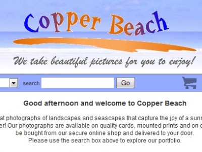 New online shop for Copper Beach completed