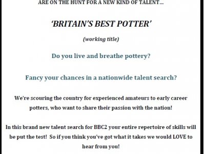 ‘BRITAIN’S BEST POTTER’ - deadline extended