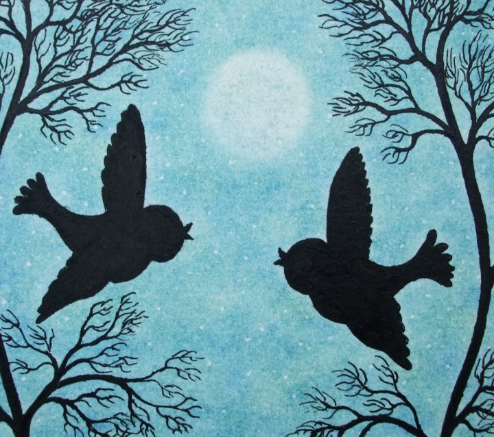 Romantic Birds Silhouettes