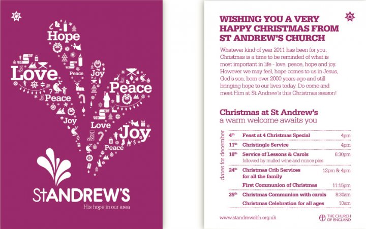 St Andrew's Church Christmas Publicity