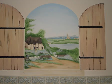 Trompe l'oeil Cottage Window